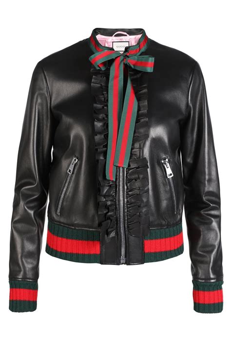 gucci aus leather|Gucci leather jacket online.